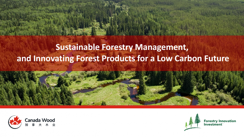 Sustainable Forestry Management, and Innovating Forest Products for a Low Carbon Future